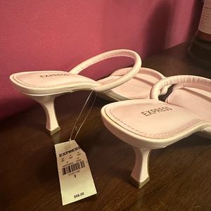 Express kitten heel light pink tube sandal